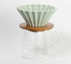 Origami Dripper M in Matte Green + Wooden Holder image number 1