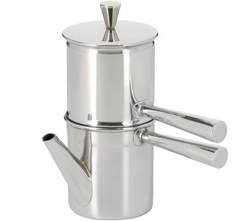 ILSA Neapolitan Flip Drip Coffee Maker in Stainless Steel &ndash; 9 cups