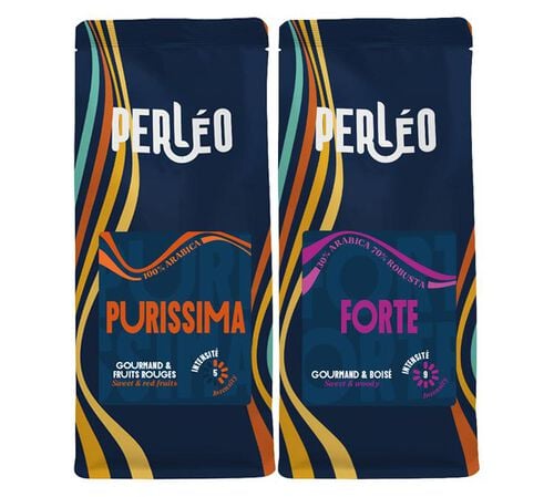 2 x 1 kg - Caf&eacute; en grain - Best sellers torr&eacute;faction fonc&eacute;e Forte & Purissima - PERL&Eacute;O