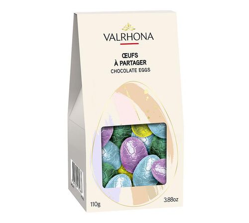 &OElig;ufs de P&acirc;ques - Noir et lait pralin&eacute; 110 g - VALRHONA image number 0