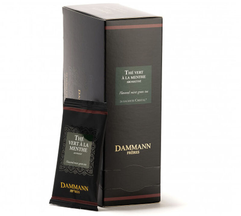 Th&eacute; Vert Menthe Aromatis&eacute; - 24 sachets - DAMMAN FR&Egrave;RES image number 0