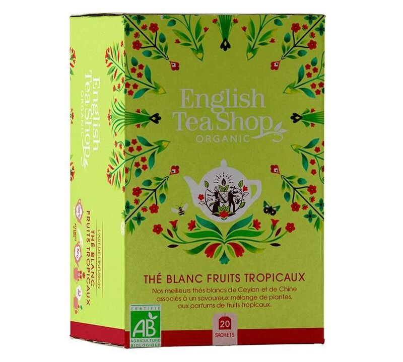 English Tea Shop Organic White Tea & Tropical Fruits - 20 sachets image number 0
