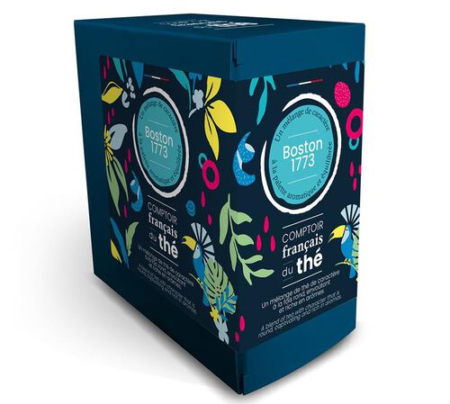 Boston 1773 black tea - 20 chiffon tea bags - Comptoir Fran&ccedil;ais du Th&eacute;