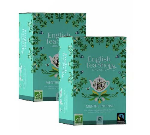 Pack Infusion Menthe Intense Bio - 2 x 20 sachets - FAIRTRADE - ENGLISH TEA SHOP