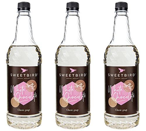 Lot de 3 Sirops Chocolat blanc 3 x 1L - SWEETBIRD