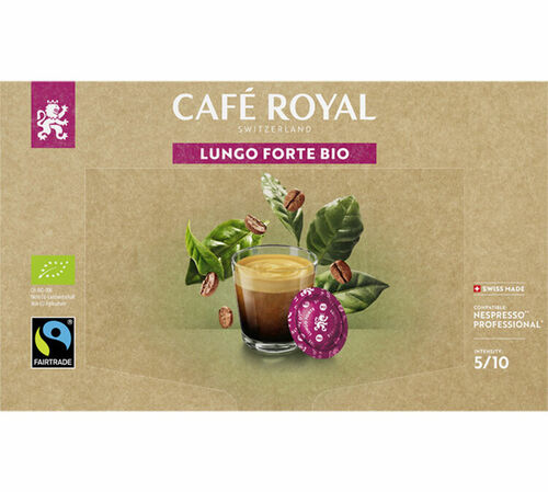 50 Nespresso* Pro Capsules Lungo Forte Organic &ndash; CAFE ROYAL