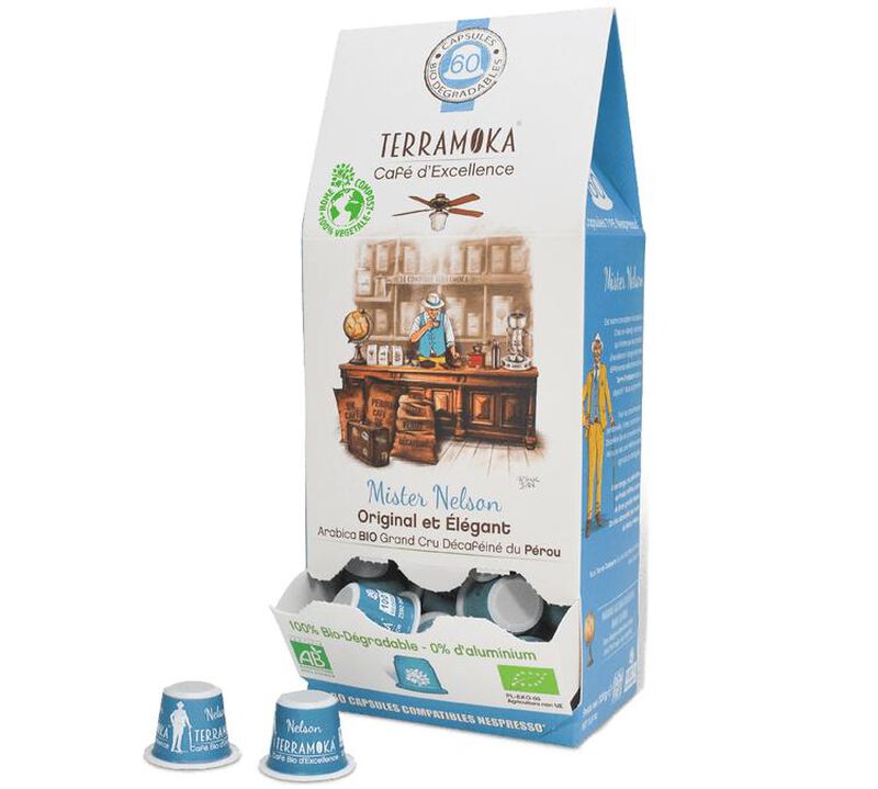 15 Nespresso* Original Compatible Compostable Capsules Mister Nelson &ndash; TERRAMOKA image number 1