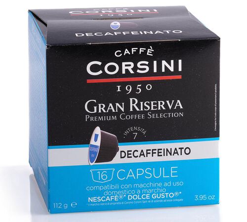 16 Nescaf&eacute;* Dolce Gusto* Compatible Pods Gran Riserva Decaffeinato &ndash; CORSINI