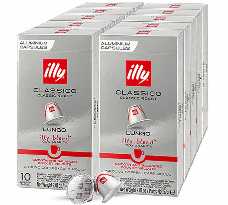 100 Nespresso* Original Compatible Capsules Lungo Classico Roast &ndash; ILLY image number 0