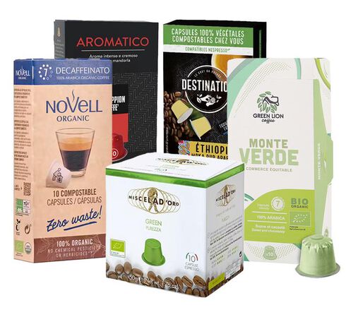 50 capsules compatibles Nespresso* Original Pack d&eacute;couverte Caf&eacute;s &eacute;thiques