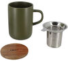 Ogo Living Juliet Stoneware Mug Acacia Lid with Strainer Khaki - 50cl image number 3