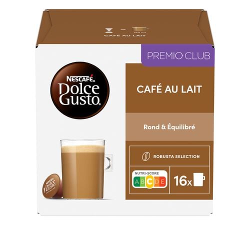 16 capsule Caf&eacute; au Lait &ndash; Nescaf&eacute;* Dolce Gusto*