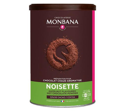 Monbana Hot Chocolate Powder Hazelnut Flavoured - 250g