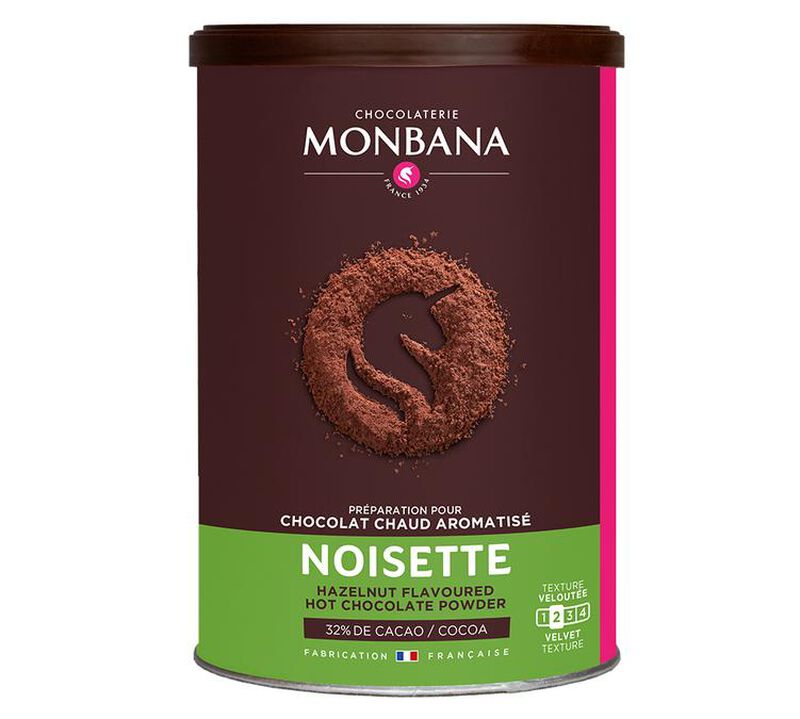 Monbana Hot Chocolate Powder Hazelnut Flavoured - 250g image number 0
