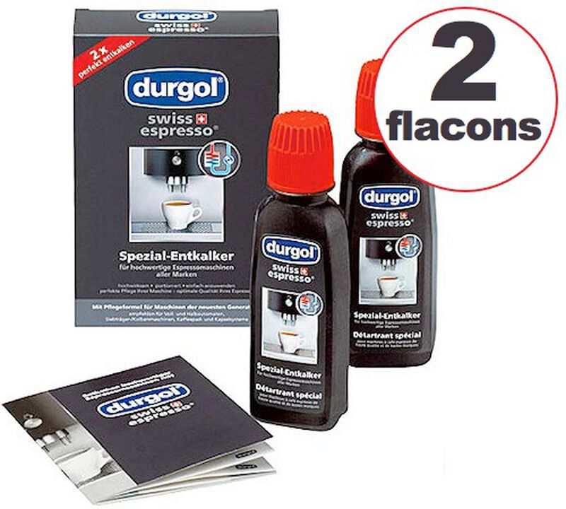Durgol Swiss Espresso Coffee Machine Descaler 2 x 125ml image number 0