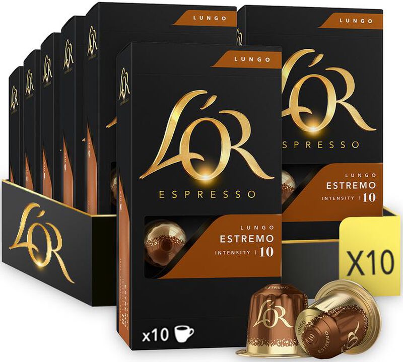 100 capsules compatibles Nespresso* Original Lungo Estremo - L'OR ESPRESSO image number 0