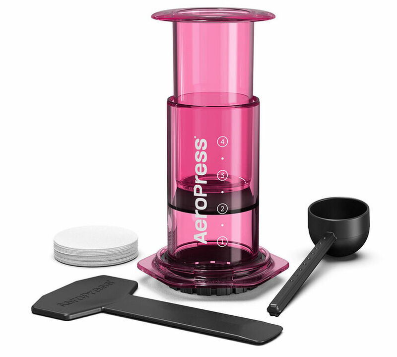 AeroPress Clear Portable Coffee Maker in Pink image number 1