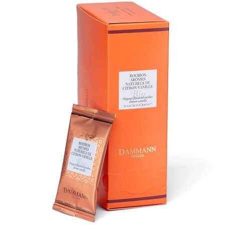 Rooibos Ar&ocirc;mes Naturels de Vanille et Citron Bio - 24 sachets - DAMMANN FR&Egrave;RES