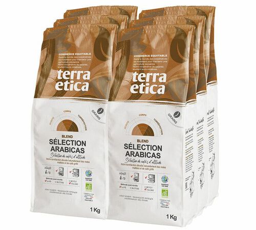 6 kg - Caf&eacute; en grain Bio S&eacute;lection Arabicas - Terra Etica