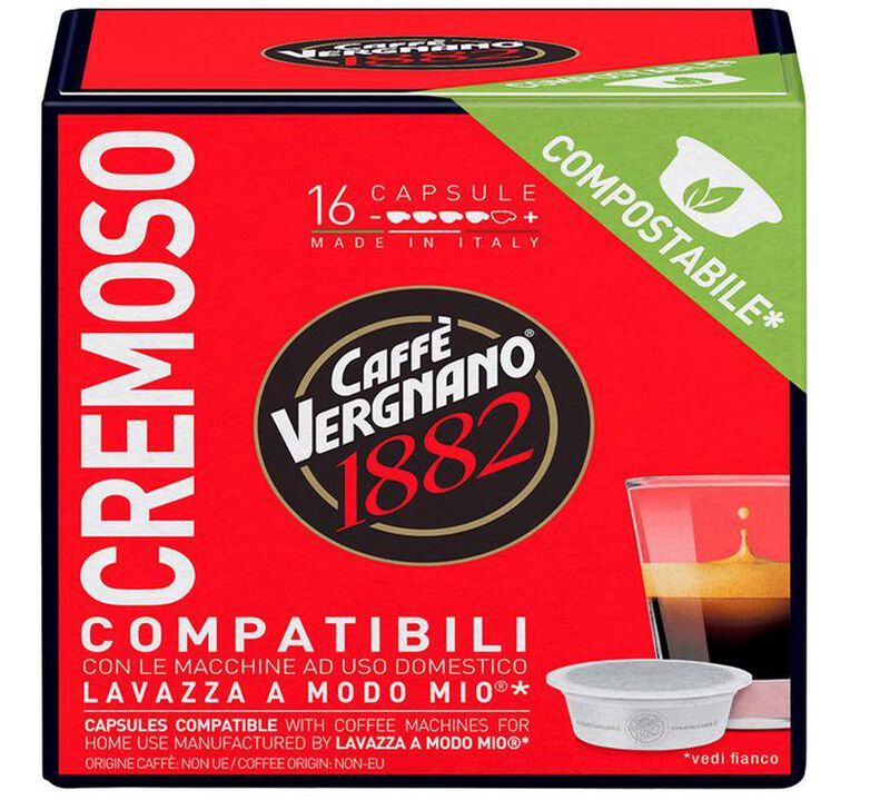 Caff&egrave; Vergnano Lavazza A Modo Mio Capsules Cremoso x 80 image number 1