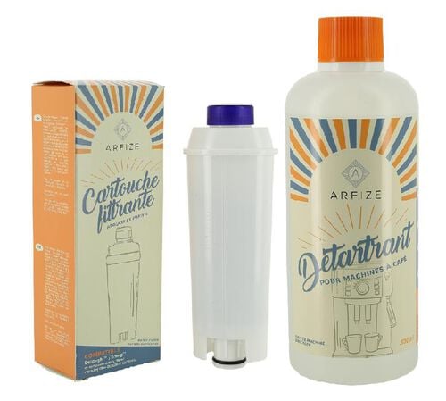 Kit d'entretien ARFIZE compatible DELONGHI - cartouche filtrante + d&eacute;tartrant