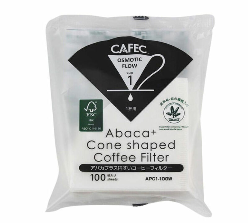 Cafec Abaca+ Filter Paper Cone-Shaped 1 Cup x 100 image number 0