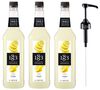 Lot de 3 Sirops Citron - Bouteille Plastique - 3x1L + Pompe - 1883 ROUTIN doseuse image number 0