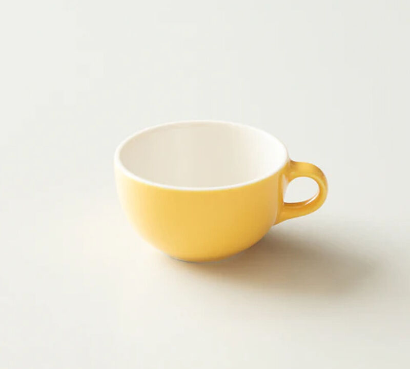 3 tasses Latte Bowl et sous-tasses Jaune 25 cl - ORIGAMI image number 2