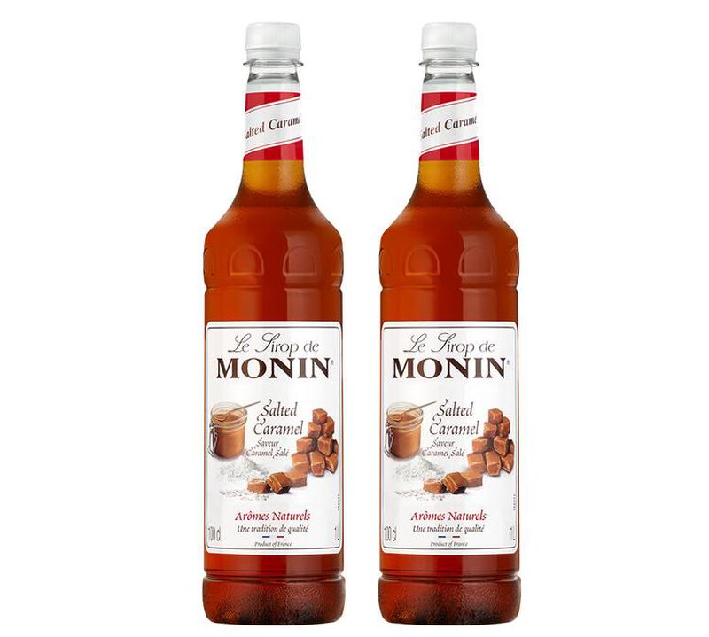 Sirop Monin Caramel Sal&eacute; - Bouteille plastique - 2 x 1L image number 0