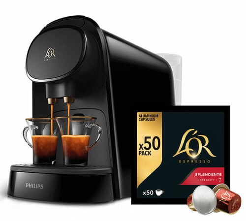 PHILIPS Machine &agrave; caf&eacute; L'Or Barista Piano LM8012/60 Noir + 50 capsules L'OR Espresso OFFERTES