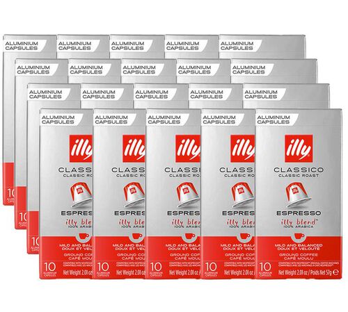 200 Capsules compatiblesles Nespresso* Original Classico - Illy