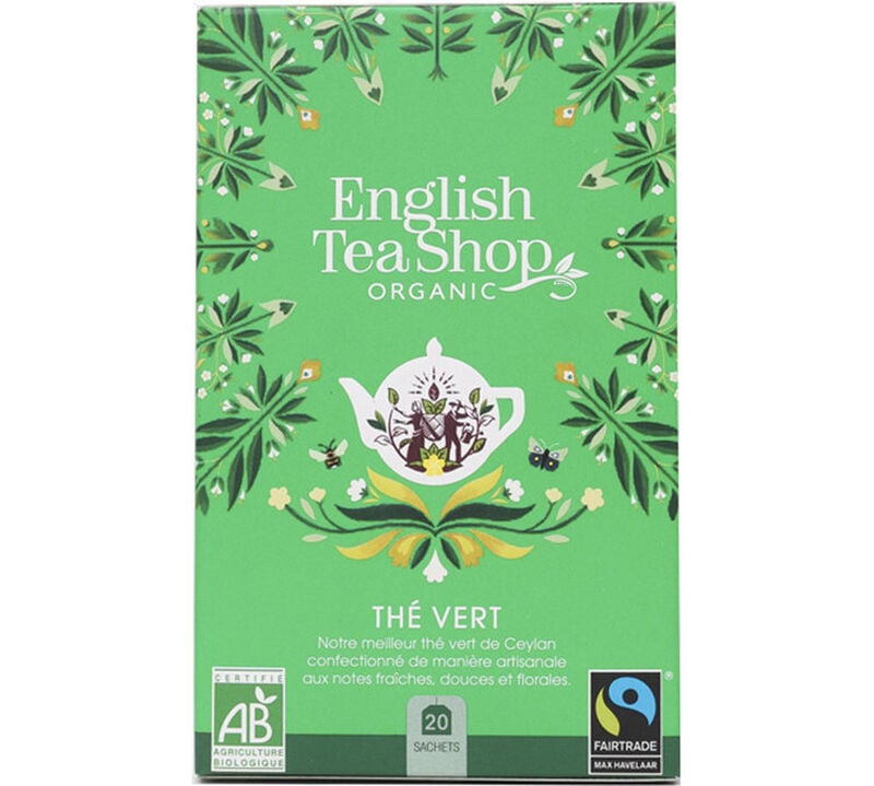 Th&eacute; Vert de Ceylan Bio & Equitable - 20 sachets - FAIRTRADE - ENGLISH TEA SHOP image number 0