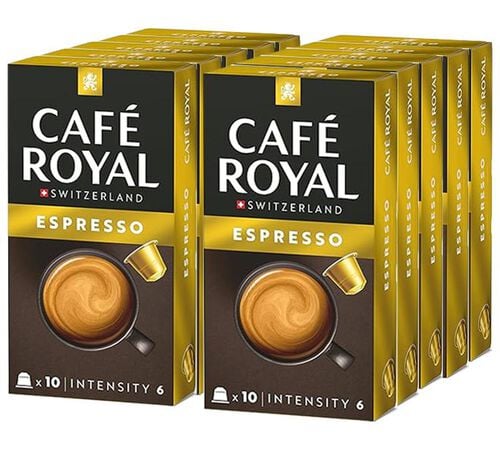 100 capsules compatibles Nespresso* Original Espresso - CAF&Eacute; ROYAL