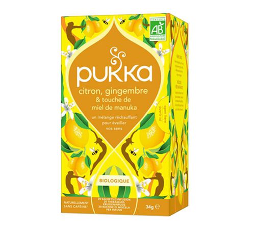 Pukka Lemon Ginger & Manuka Honey Organic Herbal Tea - 20 tea bags