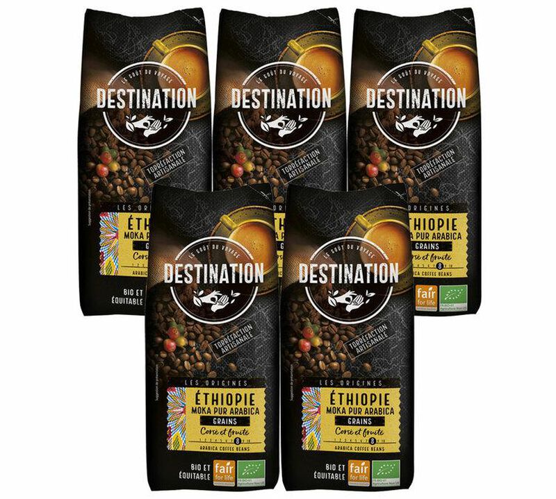 Caf&eacute; en grains 100% Arabica Moka Bio Ethiopie - 5x1kg - Destination image number 0