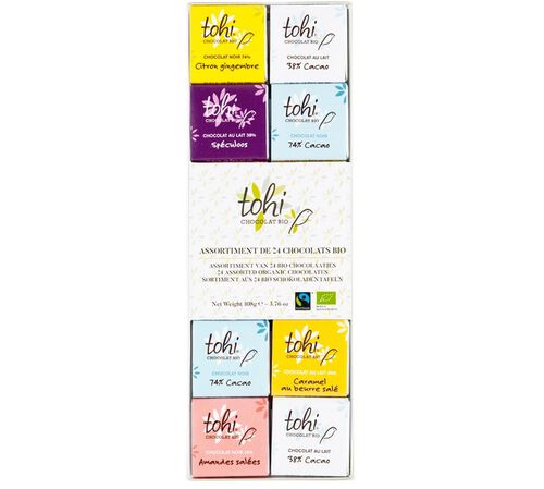 Tohi Assortment of 24 Neapolitan Chocolate with 6 Varieties