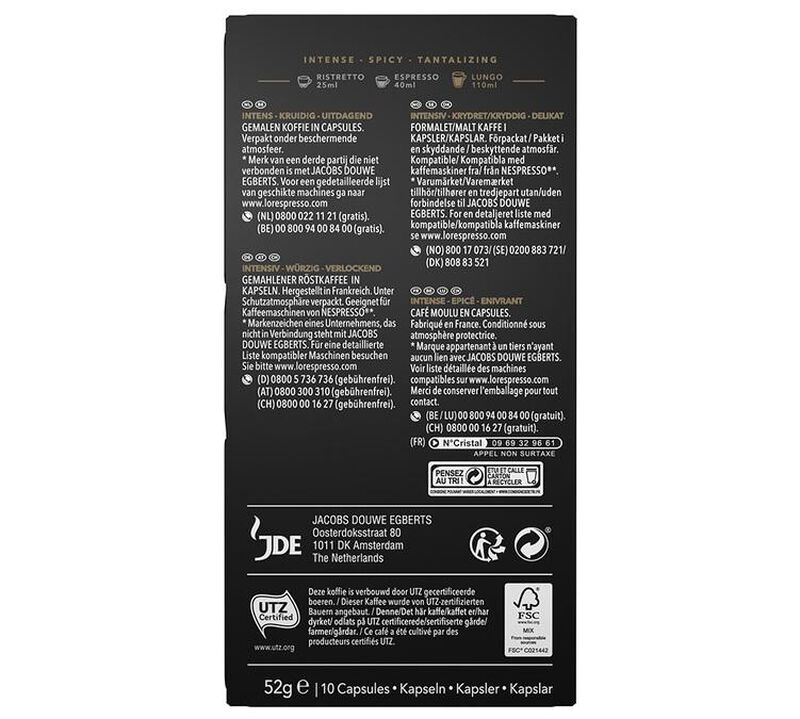 L'Or Espresso Lungo Profondo Nepresso&reg; Original Compatible Pods x 50 image number 1