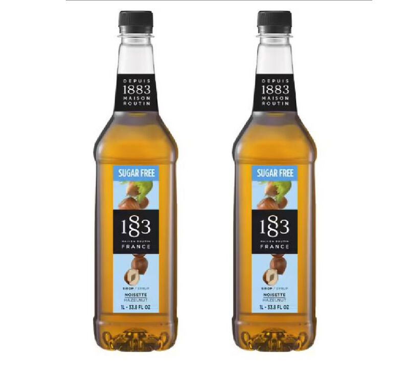Sirop 1883 Routin Noisette sans sucre - Bouteille Plastique - 2 x 1 L image number 0