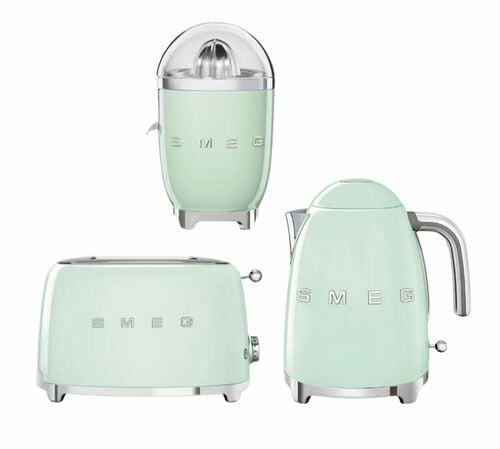 Set Petit D&eacute;jeuner (Toaster - Presse Agrumes - Bouilloire) Vert d'eau - SMEG
