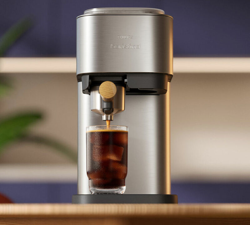 Machine expresso PHILIPS Baristina Plus BAR500/00 M&eacute;tal + Porte-filtre Bois de Fr&ecirc;ne image number 4
