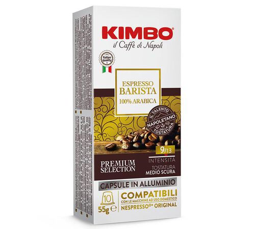 10 Nespresso* Original Compatible Capsules Espresso Barista 100% Arabica &ndash; KIMBO
