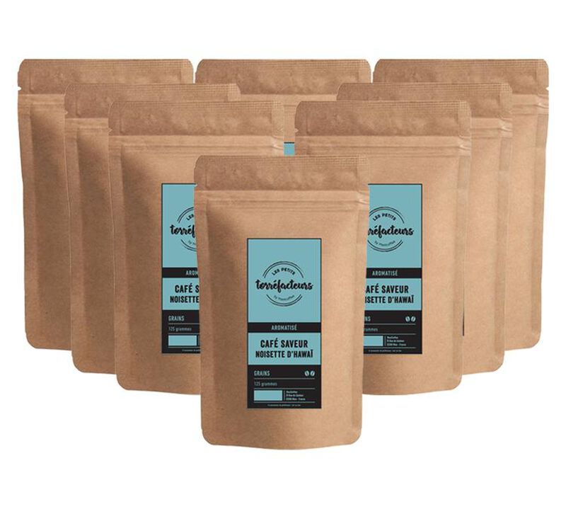 Les Petits Torr&eacute;facteurs - Hazelnut flavoured coffee beans - 1kg (8x125g) image number 0