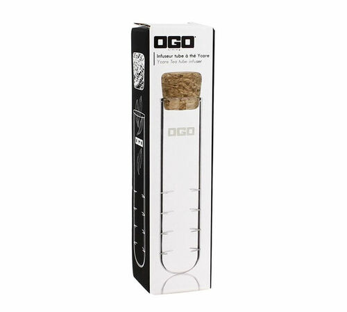 Infuseur &agrave; th&eacute; OGO Living Ycare tube en verre et li&egrave;ge image number 1