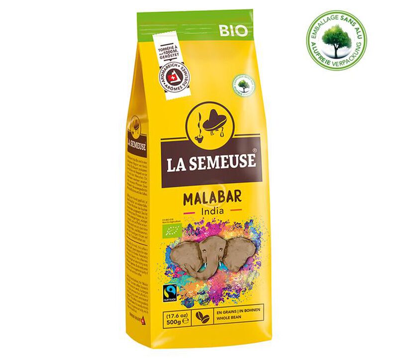 500 g - Caf&eacute; en grain - Malabar India Bio - Fairtrade - LA SEMEUSE image number 0