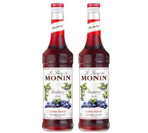 Sirop Myrtille (Blueberry) - 2 x 75 cl - Bouteille verre - MONIN