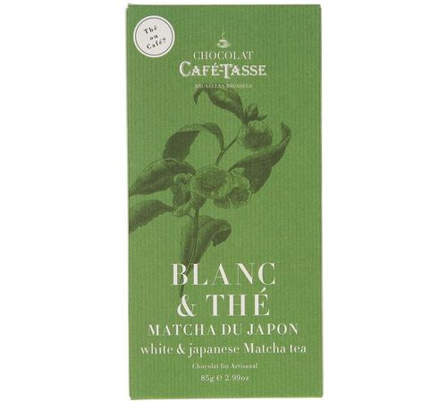 Caf&eacute; Tasse White Chocolate Bar with Japanese Matcha Tea - 85g
