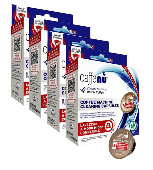 Capsules de nettoyage CAFFENU  pour machine &agrave; caf&eacute; Lavazza A Modo Mio -  4 x 4 capsules