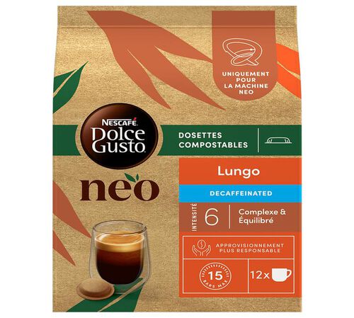 NEO BY NESCAF&Eacute; DOLCE GUSTO&reg; - Lungo Decaffeinato - 12 cialde