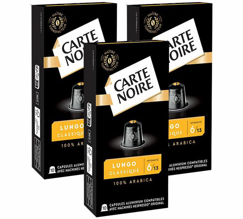 30 capsules compatibles Nespresso* Original Espresso Lungo N&deg;6 - CARTE NOIRE image number 0