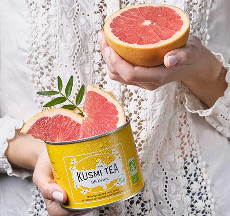 Kusmi Tea - T&egrave; verde biologico e Mat&eacute; BB Detox sfuso in lattina da 100 g image number 2